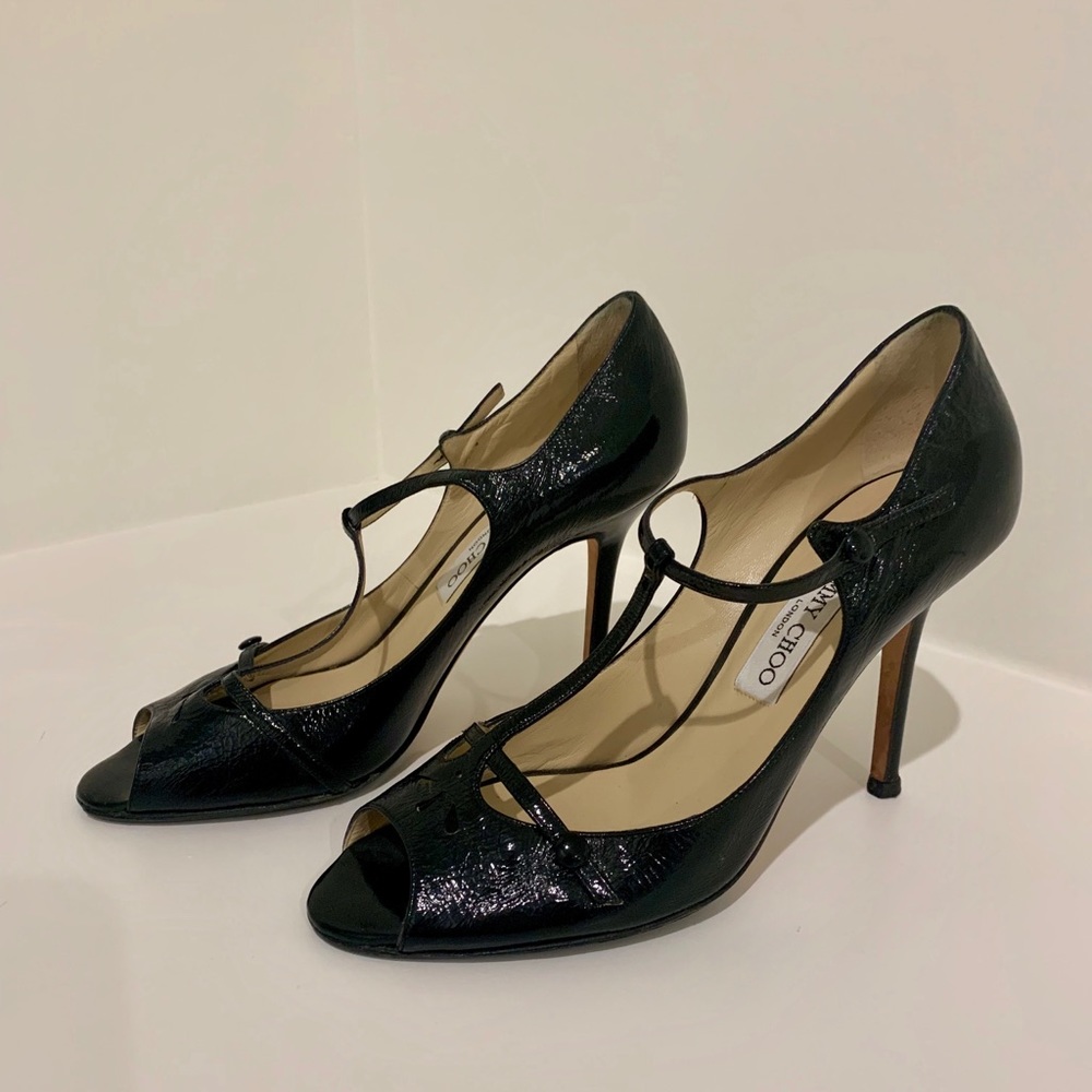 Jimmy Choo Peep Toe Strappy Heels